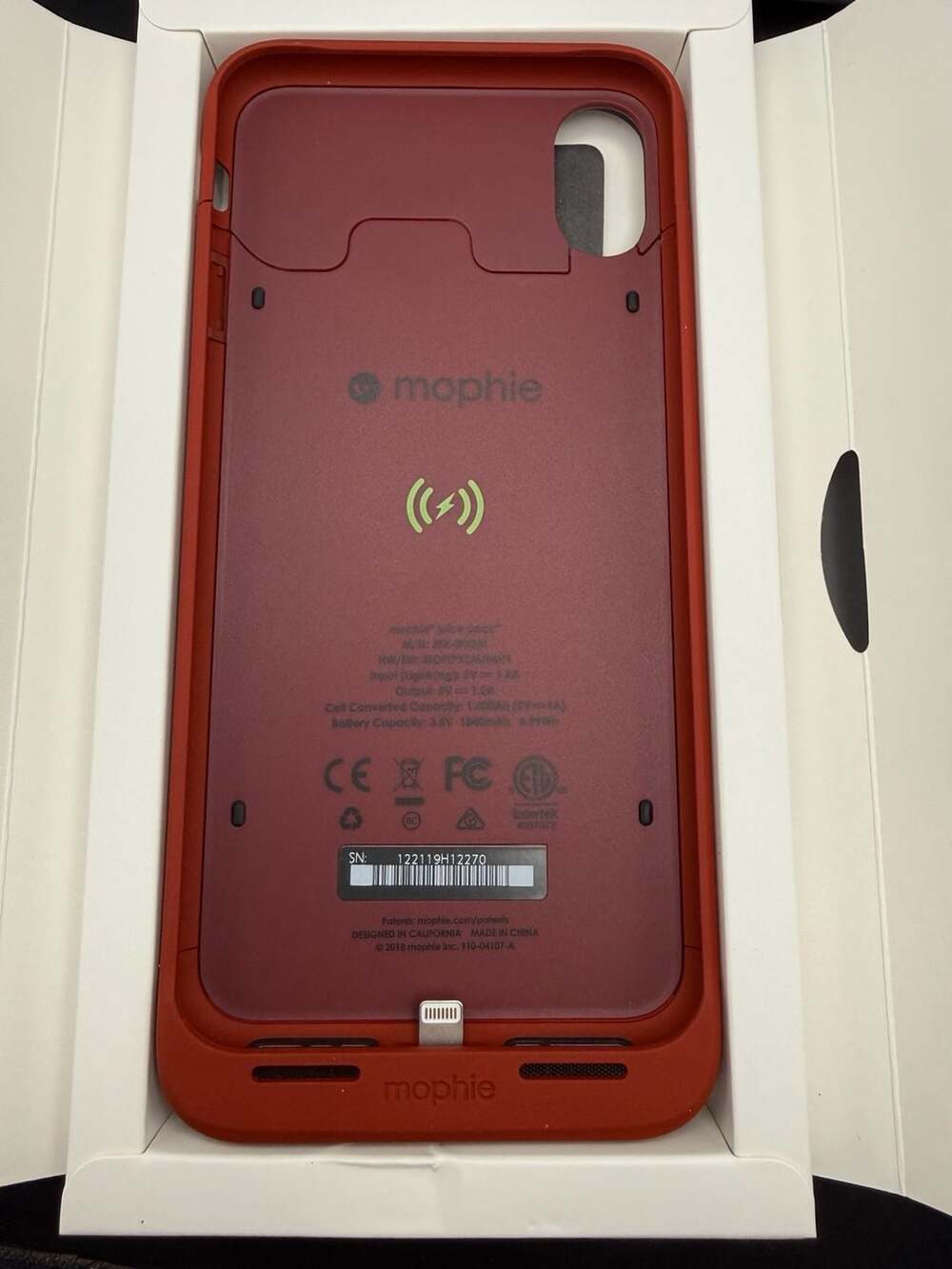 Mophie Juice Pack Air Battery Case for iPhone Xs Max - Red